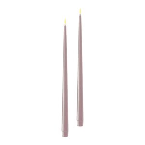 Deluxe Homeart Led Shiny Dinnercandle 2 Stück 38 cm Rose