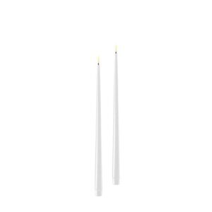 Deluxe Homeart Led Shiny Dinnercandle 2 Stück 38 cm Weiß