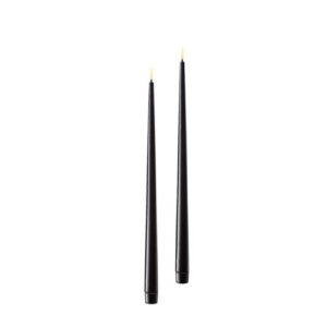 Deluxe Homeart Led Shiny Dinnercandle 2 Stück 38 cm Schwarz