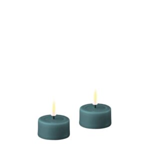 Deluxe Homeart Led Teelicht 2 Stück Jade Grün