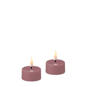 Deluxe Homeart Led Teelicht 2 Stück Licht Lila