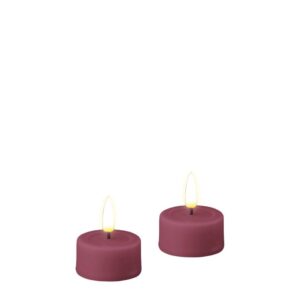 Deluxe Homeart Led Teelicht 2 Stück Magenta