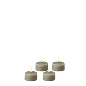 Deluxe Homeart Led Teelicht Klein 4 Stück Sand