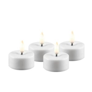 Deluxe Homeart Led Teelicht Klein 4 Stück Weiß