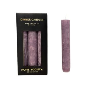 Home Society Dinner-Kerzen Lila 15 cm