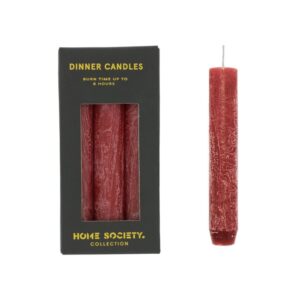 Home Society Dinner-Kerzen Rot 15 cm