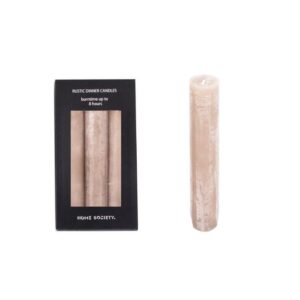 Home Society Dinner-Kerzen Taupe 15 cm
