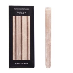 Home Society Dinner-Kerzen Taupe 24 cm