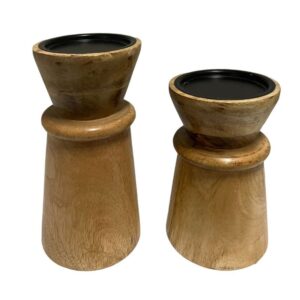 Home Society Kerzenleuchter Islo Braun 2er-Set