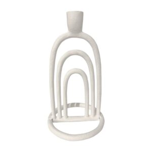 Home Society Kerzenleuchter Nussum Weiß