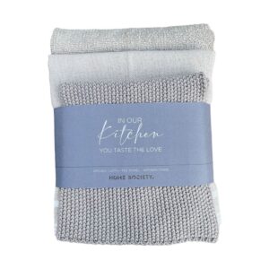 Home Society Geschirrtuch- und Küchentuch-Set Beige