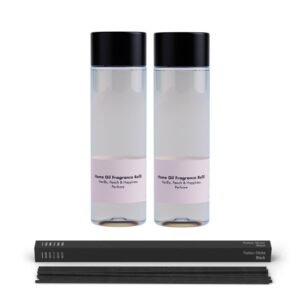 Janzen Home Fragrance Refill &C Vanille Pfirsich & Happiness 2er-Pack inkl. Stäbchen