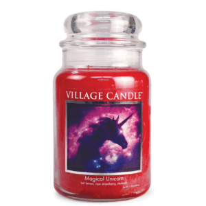 Village Kerze großes Glas Magical Unicorn