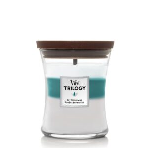 WoodWick Medium Kerze Icy Woodland Trilogie