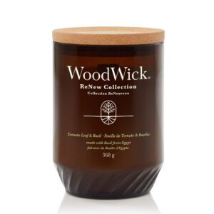 Woodwick ReNew Tomatenblatt & Basilikum Große Kerze
