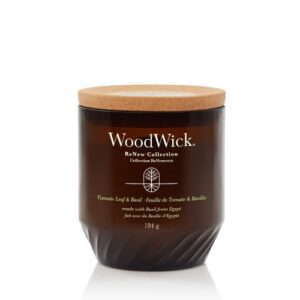 Woodwick ReNew Tomate Blatt & Basilikum Medium Kerze