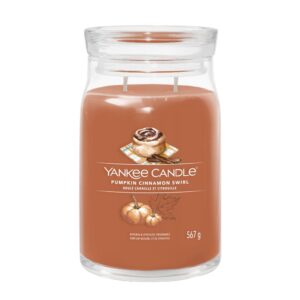 Yankee Candle Signature Großes Glas Kürbis Zimt Swirl