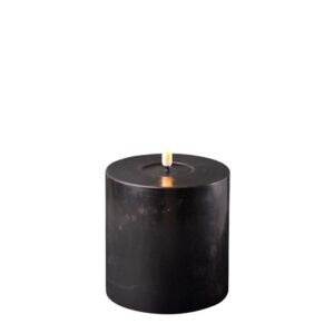 Deluxe Homeart Led Kerze Schwarz 10 x 10 cm