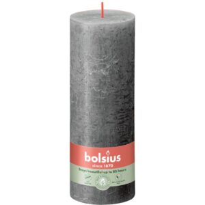 Bolsius Blunt Kerze Rustikal Stürmisch Grau 19 cm