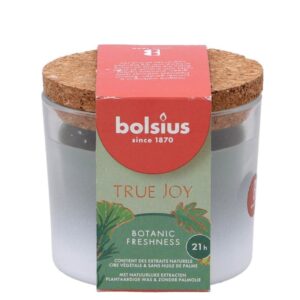 Bolsius True Joy Duftkerze mit Korkdeckel Botanic Freshness