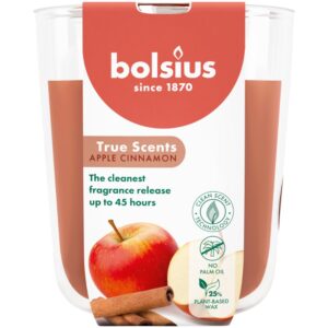 Bolsius Wahre Düfte Duftkerze im Glas Großer Apfel-Zimt