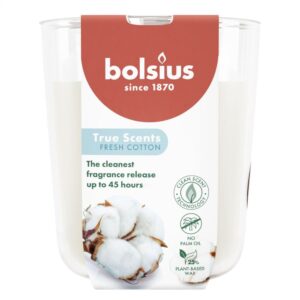 Bolsius Wahre Düfte Duftkerze im Glas Groß Frische Baumwolle