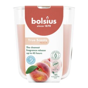 Bolsius Wahre Düfte Duftkerze im Glas Großer Pfirsich