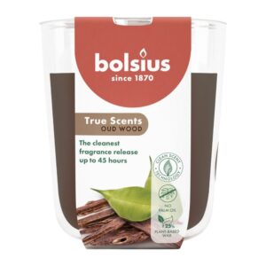 Bolsius True Scents Duftkerze im Glas Large Oud Wood