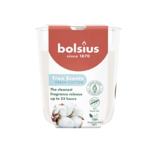 Bolsius True Scents Duftkerze im Glas Small Fresh Cotton