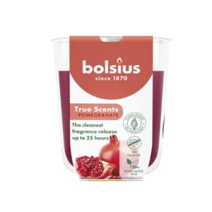 Bolsius Wahre Düfte Duftkerze im Glas Klein Granatapfel