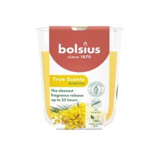 Bolsius Wahre Düfte Duftkerze im Glas Klein Mimose
