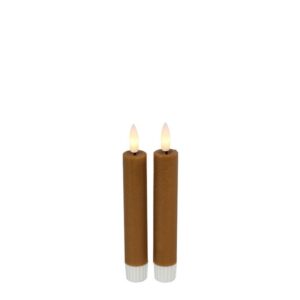 Countryfield Led Dinner Kerze Rustic Amber 2 Stück 15 cm