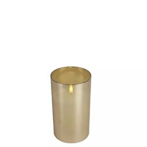 Countryfield Led Kerze in Glas Groß Gold Ø 10 cm