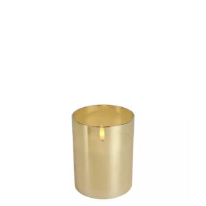 Countryfield Led Kerze in Glas Mediun Gold Ø 10 cm