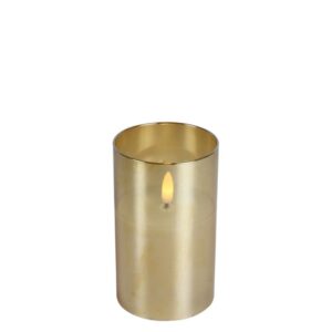 Countryfield Led Kerze in Glas Medium Gold Ø 7,5 cm