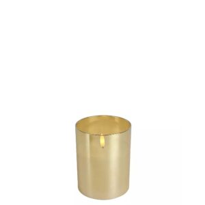 Countryfield Led Kerze in Glas Klein Gold Ø 10 cm