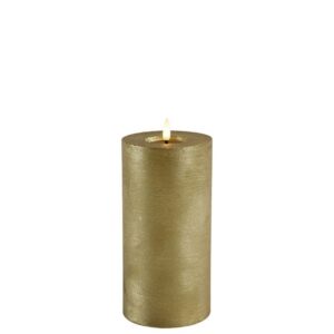 Countryfield Led Stumpenkerze Groß Rustikal Gold Ø 10 cm
