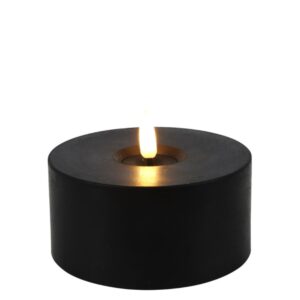 Countryfield Led Stumpfe Kerze Matt Schwarz XS Ø 10 cm Outdoor