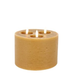 Countryfield Led Stumpfe Kerze Rustikal Medium Bernstein Ø 15 cm