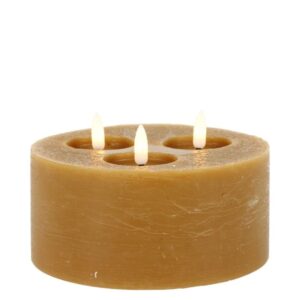 Countryfield Led Stumpenkerze Rustikal Klein Amber Ø 15 cm