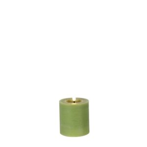 Countryfield Led Stumpfe Kerze Rustikal Klein Grün Ø 7,5 cm