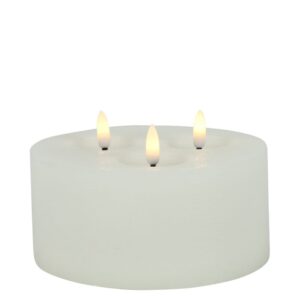Countryfield Led Stumpfe Kerze Rustikal Klein Weiß Ø 15 cm