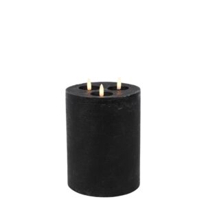 Countryfield Led Stumpenkerze XL Rustikal Schwarz Ø 15 cm
