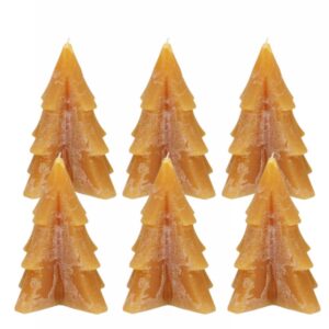DK Design Weihnachtsbaumkerzen Box 6 Stück Ocker