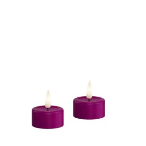 Deluxe Homeart Led Teelicht 2 Stück Violett