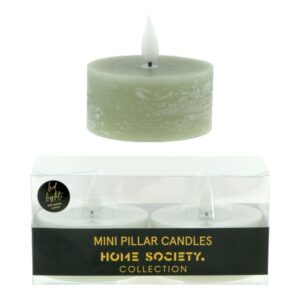Home Society Maxi Teelicht LED 2er Pack Hellgrün