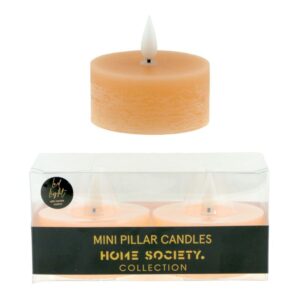 Home Society Maxi Teelicht LED 2er Pack Pfirsich