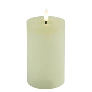 Home Society Stumpfkerze rustikal Lyon Creme M