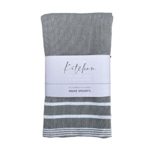 Home Society Geschirrtuch 2 Stück Grau