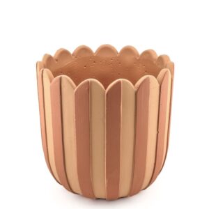 Homebound by KY Pottery Blumentopf Gestreift Toskana